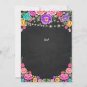 Mexican Floral Chalkboard Graduation Party Einladung (Rückseite)