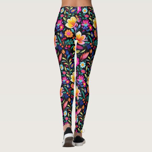 Mexican Floral Fiesta Leggings (Rückseite)