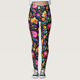 Mexican Floral Fiesta Leggings
