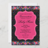Mexican Floral Fiesta Quinceañera Invitation Einladung (Vorderseite)