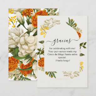 Mexican Floral Gracias Vielen Dank Karte