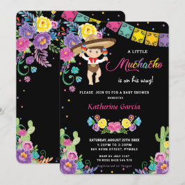 Mexican Floral Little Muchacho Boy Baby Dusche  Einladung