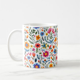 Mexican Floral Pattern Mug Kaffeetasse