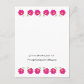 Mexican Floral Wedding Card Begleitkarte (Rückseite)