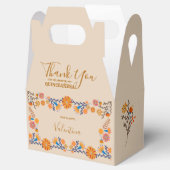 Mexican Floral Western Earth Tone Danke, Script Geschenkschachtel (Geöffnet)