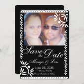 Mexican Florals Papel Picado Save the Date Einladung (Vorne/Hinten)