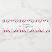 Mexican Flowers Baby Shower Fiesta Wasserflaschenetikett (Einzelnes Label)