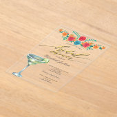 Mexican Flowers Margarita Bridal Shower  Acryleinladungen (Ablage )