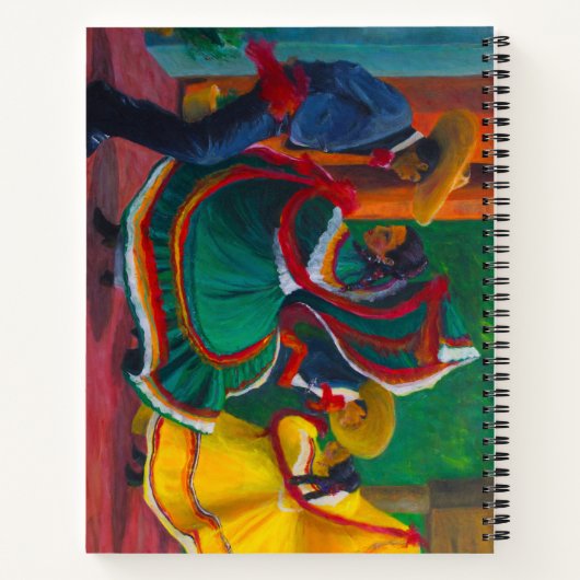 Mexican Folk Dancer Spiral Notebook Notizblock (Rückseite)