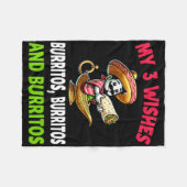 Mexican Food Burrito Funny Cinco De Mayo Fleecedecke (Vorderseite (Horizontal))