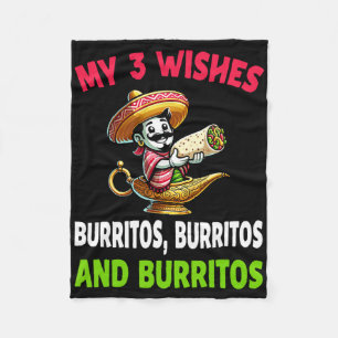 Mexican Food Burrito Funny Cinco De Mayo Fleecedecke