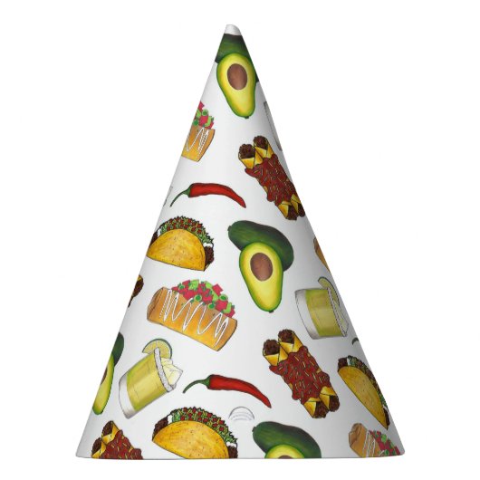 Mexican Foods Chimichanga Taco Avocado Enchilada Partyhütchen (Rechts)