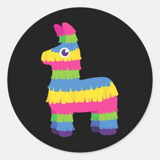 Mexican Funny Pinata Llama Cinco De Mayo Runder Aufkleber (Vorderseite)