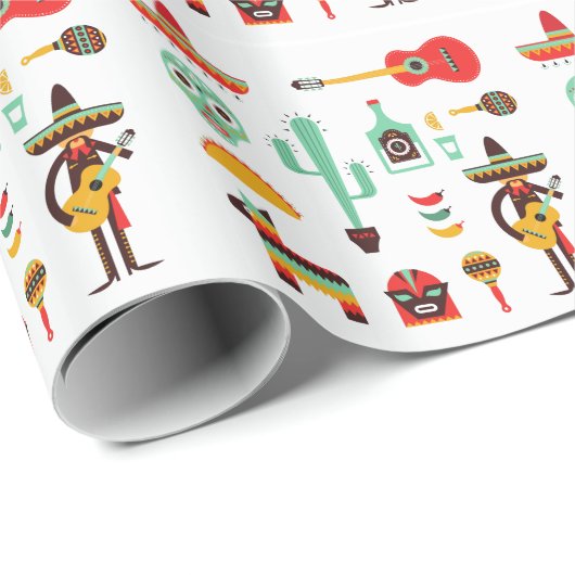 Mexican Geschenkpapier (Rolleneckpunkt)