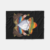 Mexican Gnome Cinco De Mayo Serape Poncho men Fleecedecke (Vorderseite (Horizontal))