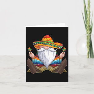 Mexican Gnome Cinco De Mayo Serape Poncho Men Wome Karte