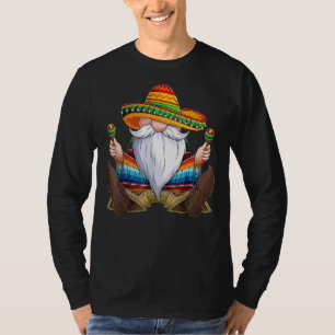 Mexican Gnome Cinco De Mayo Serape Poncho Men Wome T-Shirt