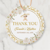Mexican Gold Fiesta Boy Taufe Vielen Dank Geschenkanhänger (Vorderseite)