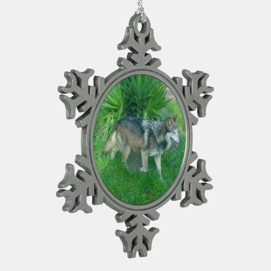 Mexican Gray Wolf #1 Snowflake Ornament (Links)