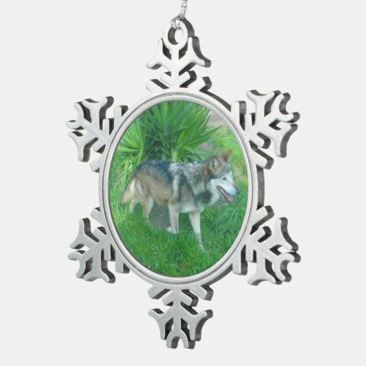 Mexican Gray Wolf #1 Snowflake Ornament (Rechts)