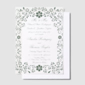 Mexican Green Talavera Wedding Pergament Einladungen (Versetzt)