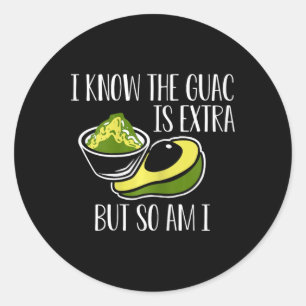 Mexican Guacamole Avocado Cinco De Mayo 1 Runder Aufkleber