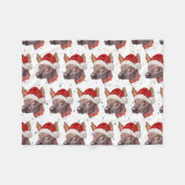 Mexican Hairless Dog Breed Christmas Stars Fleecedecke (Vorderseite (Horizontal))