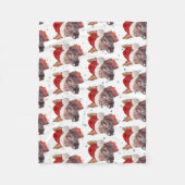 Mexican Hairless Dog Breed Christmas Stars Fleecedecke (Vorderseite)