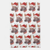 Mexican Hairless Dog Breed Christmas Stars Geschirrtuch (Vertikal)