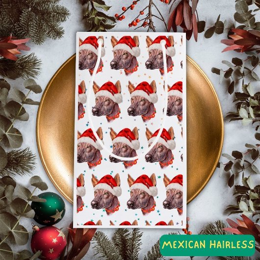 Mexican Hairless Dog Breed Christmas Stars Kleine Geschenktüte