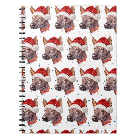 Mexican Hairless Dog Breed Christmas Stars Notizblock (Vorderseite)