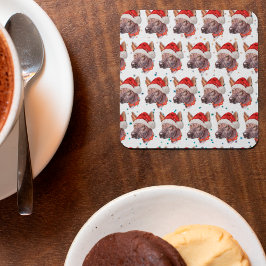 Mexican Hairless Dog Breed Christmas Stars Rechteckiger Pappuntersetzer