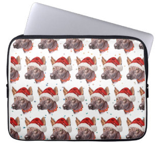 Mexican Hairless Dog Breed Weihnachtssterne Laptopschutzhülle
