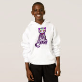 Mexican Halloween Cat Skelett Folklore Hoodie (Vorne ganz)