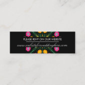 Mexican Hand Drawn Floral Spanish Zusammenstellung Mini Visitenkarte (Vorderseite)