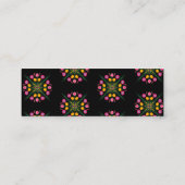 Mexican Hand Drawn Floral Spanish Zusammenstellung Mini Visitenkarte (Rückseite)