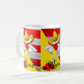 Mexican Happy Hour Yellow Stripe Tasse (Vorderseite Links)