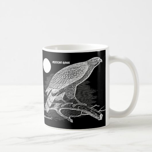 "Mexican Hawk Silhouetten" Kaffeetasse (Rechts)