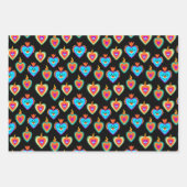 Mexican Heart Party Black Geschenkpapier Set (Vorderseite 2)