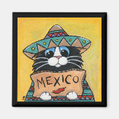 Mexican Hitchhiker Tuxedo Cat Magnet (Vorne)