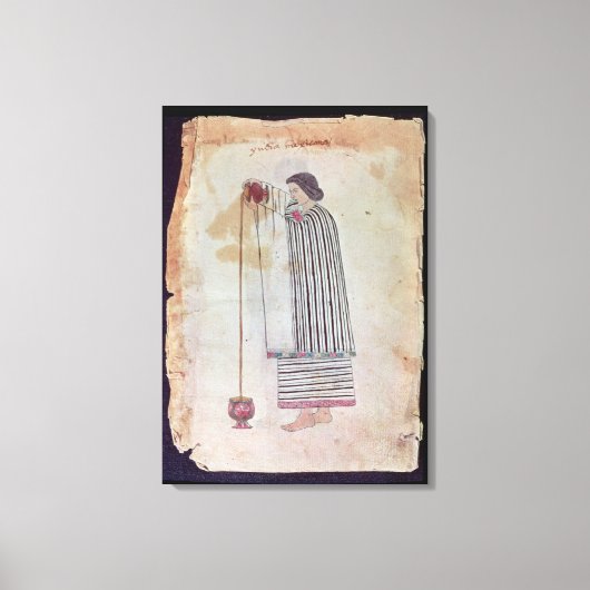Mexican Indian Preparing Chocolate, aus dem Codex Leinwanddruck (Vorderseite)