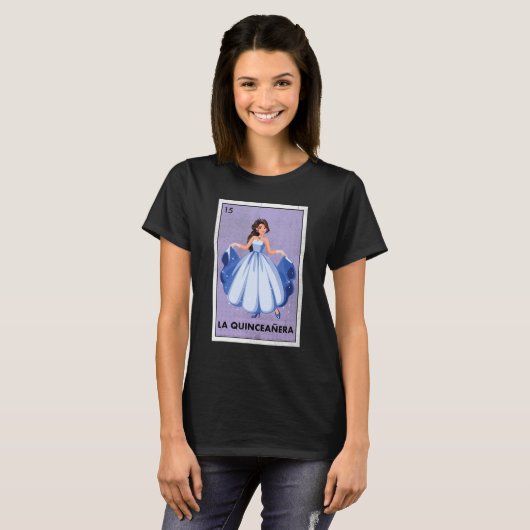 Mexican La Quinceanera Lottery Tradicional Birthd T-Shirt (Vorne ganz)