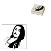 Mexican Lady Portrait Make-up Schönheitskunst Gummistempel (Stempel)