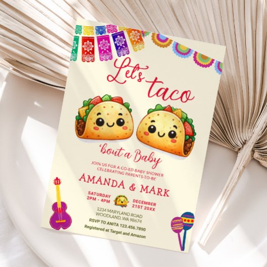 Mexican Let's Taco Bout a Baby Fiesta Baby Shower Einladung