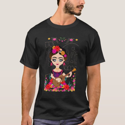 Mexican Maria Frida Doll T-Shirt (Vorderseite)