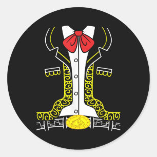 Mexican Mariachi , Charro Cinco De Mayo Costume Sh Runder Aufkleber