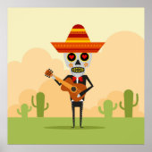 Mexican Mariachi Illustration Poster (Vorne)
