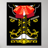 Mexican Mariachi T-Shirt Charro Cinco De Mayo Hall Poster (Vorne)