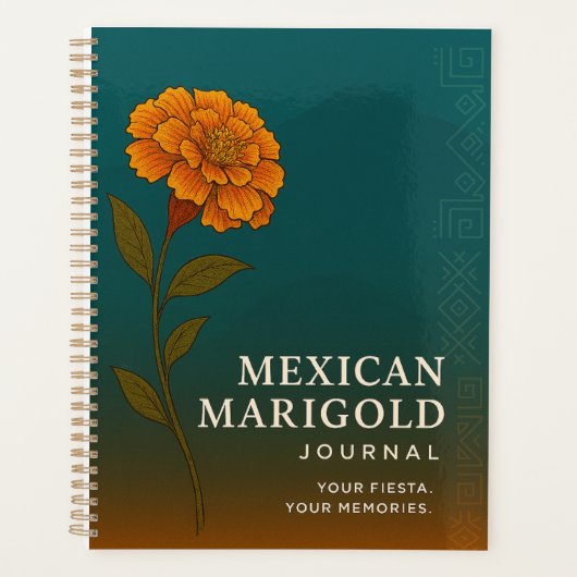 Mexican Marigold Journal: Nature-Inspired Notebook Planer (Vorderseite)