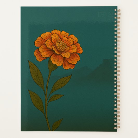 Mexican Marigold Journal: Nature-Inspired Notebook Planer (Rückseite)